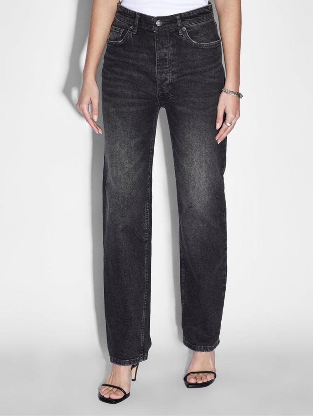 Ksubi denim classic fit Washed Black Vintage-Style Jeans